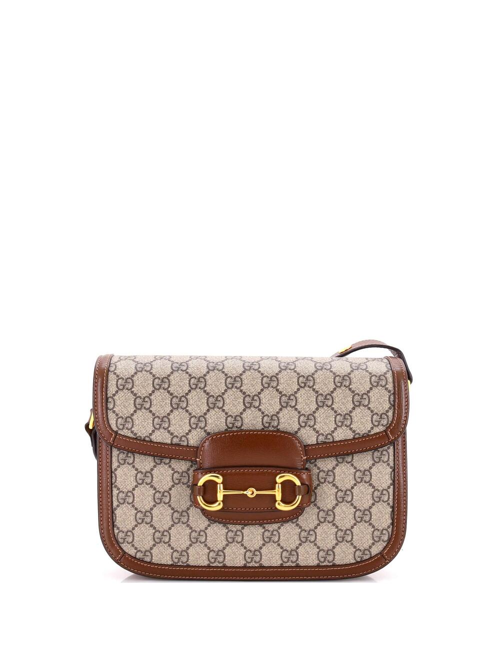 Gucci Horsebit Shoulder Bag Gg Coated #349515G21B